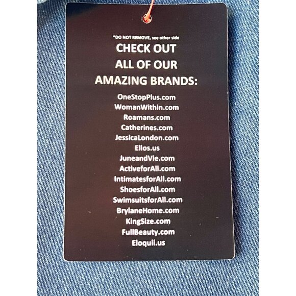 Jessica London Women's Denim Jacket Size 26W Button-Up Collared Long Sleeve - Picture 11 of 13